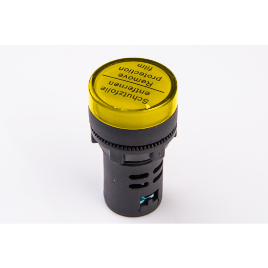 Світлодіодний індикатор AD22-22DS 12v АC/DC, жовтий 000126857