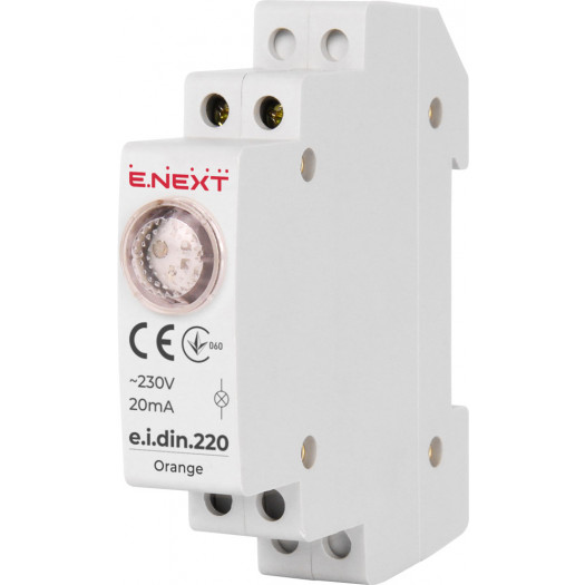 Индикатор на DIN-рейку e.i.din.220.orange, оранжевый (Арт. p059006) 000005065