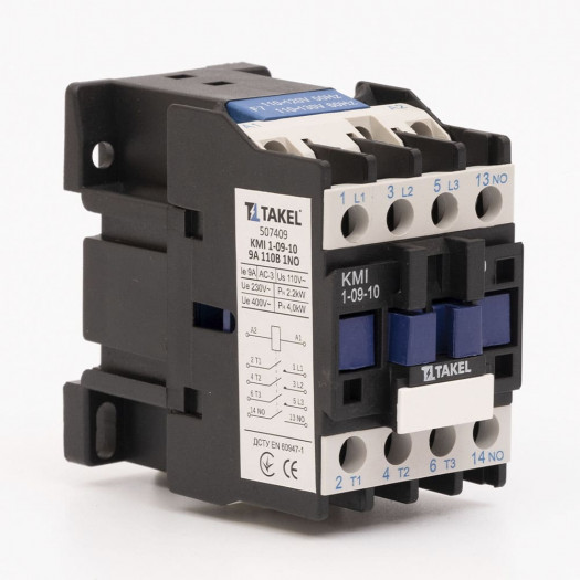 Контактор КМІ 1-09-10 9А 110В 1NO 000132080 Контактор КМІ 1-09-10 9А 110В 1NO 000132080
