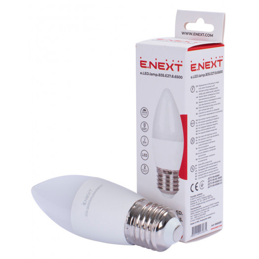 Купить Лампа світлодіодна e.LED.lamp.B35.E27.8.6500 40,90 грн