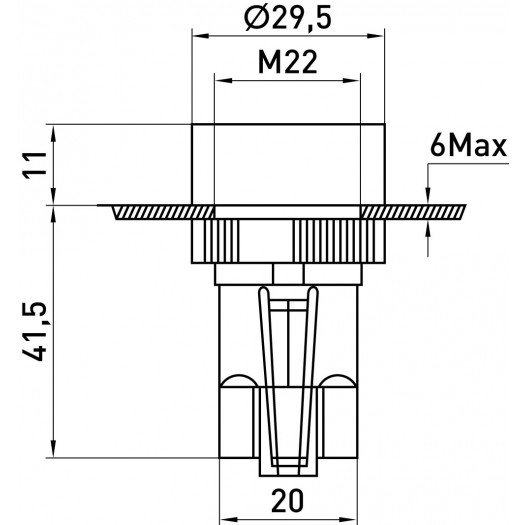 Купити Кнопка пластикова без фіксації e.mb.ea31 зелена, 1NO 25,60 грн