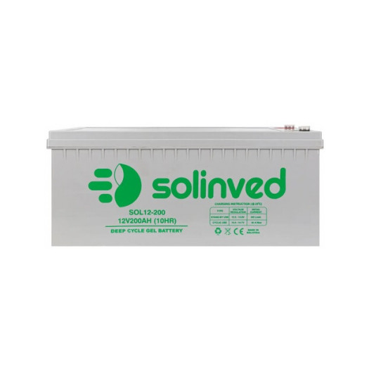 Акумуляторна батарея SOLINVED  200-12 GEL 12V 200 Ah (522 x 240 x 224), 60.3 kg Grey Q1/48 000158473