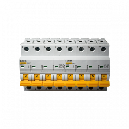 Купити Модульний автоматичний вимикач SB-M8 4P 63A  хар-ка C  4,5кA UEC 337,70 грн