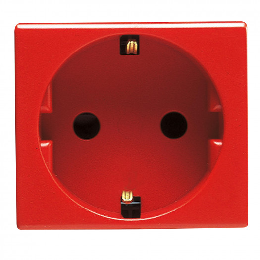 Розетка 2P+E 16A 250В 2 модуля красная SYSTEM GEWISS 000171398