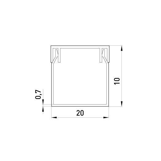 Купити Короб пластиковий e.trunking.stand.20.10, 20х10мм, 2м 9,60 грн