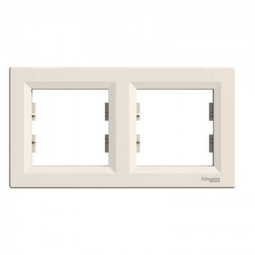 Рамка 2-м, горизонтальна, крем, Asfora 000161071 Рамка 2-м, горизонтальна, крем, Asfora 000161071