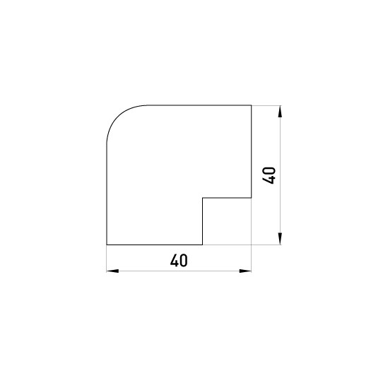 Купити Плоский кут e.trunking.blend.angle.stand.40.16 для короба 40х16мм 7,00 грн