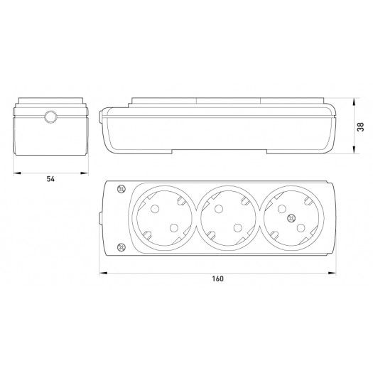 Купити Колодка e.t.es.3.z 3 гнізда, з з/к 158,40 грн