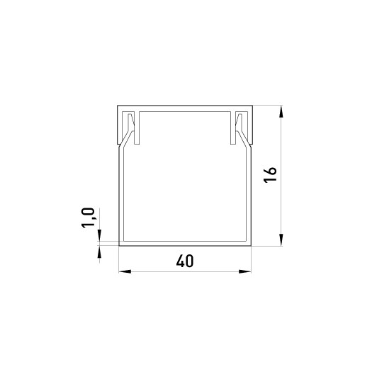 Купити Короб пластиковий e.trunking.stand.40.16, 40х16мм, 2м 20,40 грн