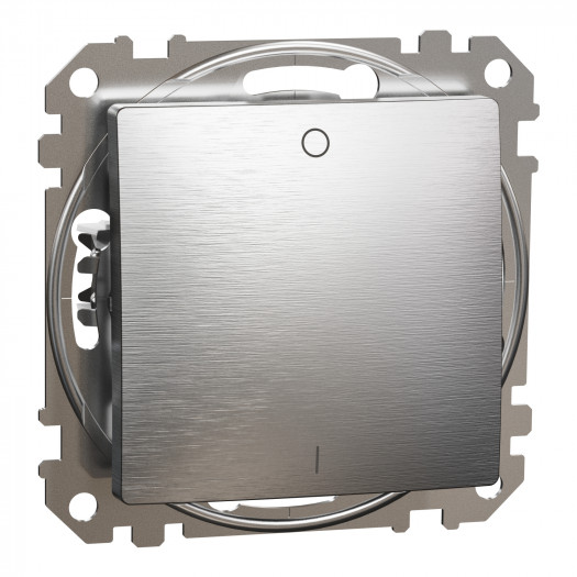 Вимикач 1-клавішний двополюсний, матовий алюміній Sedna Elements 000161013 Вимикач 1-клавішний двополюсний, матовий алюміній Sedna Elements 000161013