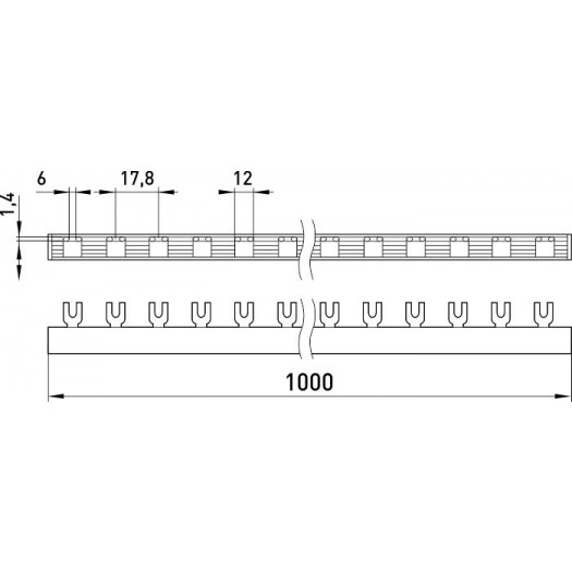 Купити Шина з'єднувальна e.bc.u.stand.1.63 вилочного U-типу 1р, 63А 267,50 грн