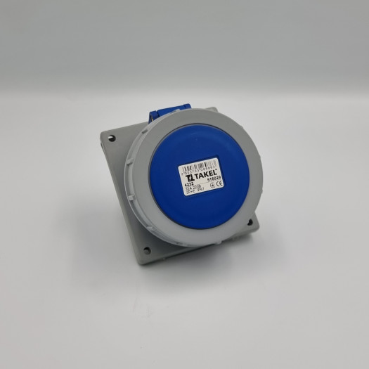 Розетка стаціонарна внутрішня 4232 32А 220В 2Р+Е IP67, TAKEL 000163384