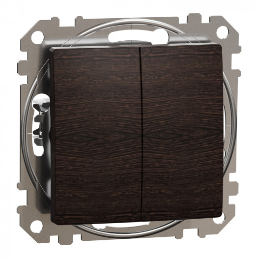 Вимикач 2-клавішний 10 АХ, венге Sedna Elements 000159576