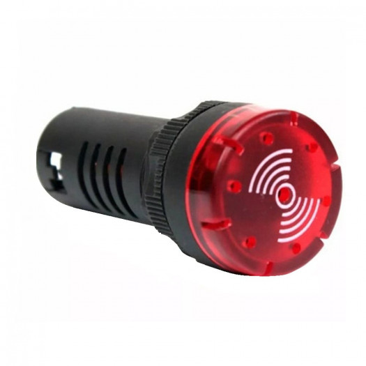 Зумер світлосигнальний AD22-22MS АC/DC 220В, червоний 000126908