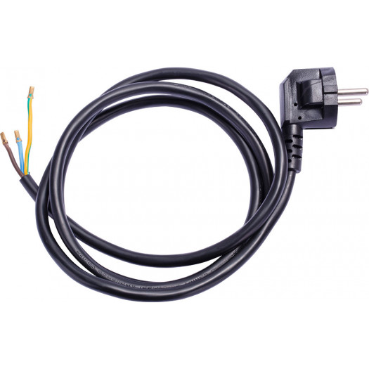 Шнур з вилкою e.wire.plug.black.0,75, 3х0,75, 1,2м, чорний 000155584