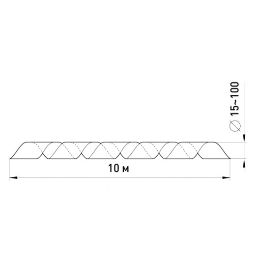 Купити Спіральна обв'язка e.spiral.stand.19, 15-100 мм, 10м 197,80 грн