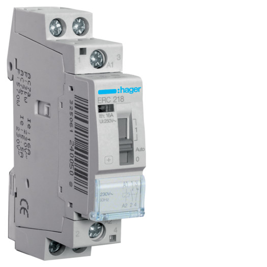 Реле Hager 16A, 1НО+1НЗ, 230В, 1м (Арт. ERC218) 000012501