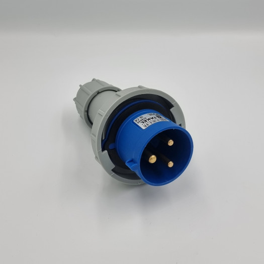 Вилка переносна 0232 32А 220В 2Р+Е IP67, TAKEL 000163375