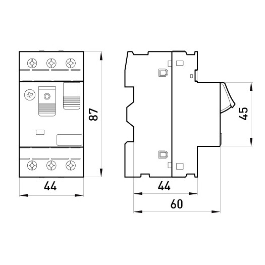 Купити Автоматичний вимикач захисту двигуна e.mp.pro.0.63, 0,4-0,63А 716,40 грн