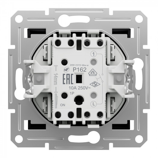 Купити Кнопка, самозажимний контакт, антрацит, Asfora 163,60 грн