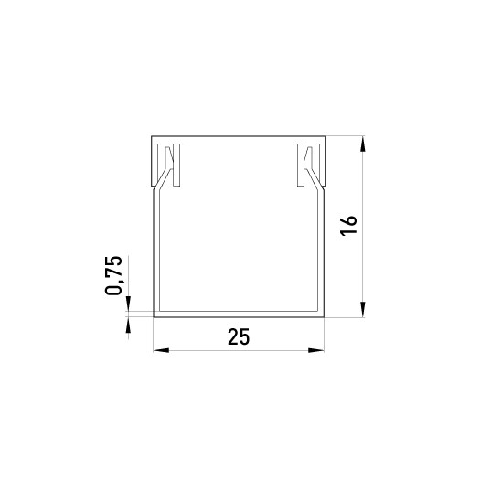 Купити Короб пластиковий e.trunking.stand.25.16, 25х16мм, 2м 13,90 грн