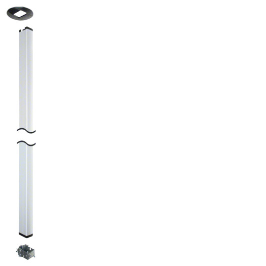 Колона одинарна DA 200-80, профіль 68x98мм, h=3.4м, біла 000025202