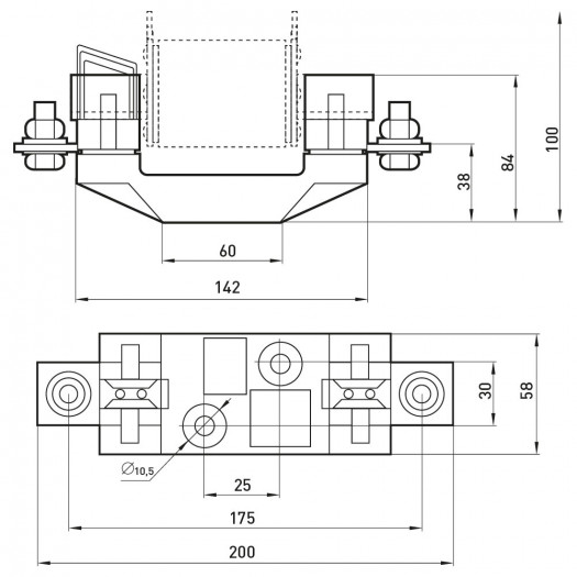 Купити Тримач запобіжника плавкого e.fuse.NT1.h, габарит 1, 250А 286,30 грн