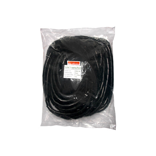 Спіральна обв'язка e.spiral.stand.30.black, 26-150 мм, 10м, чорна 000017384 Спіральна обв'язка e.spiral.stand.30.black, 26-150 мм, 10м, чорна 000017384