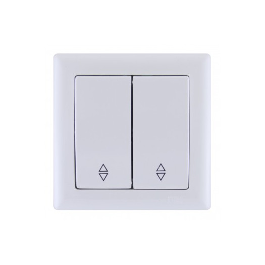ВП02-02-0-ББ Перемикач на два напрямки 2кл серія BOLERO (білий) IEK 000031503