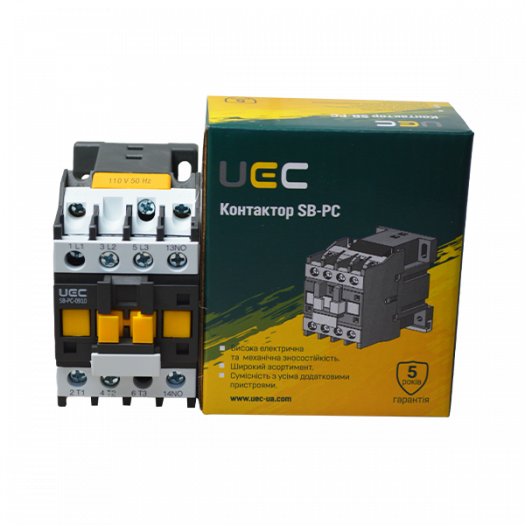 Купить Контактор SB-РC-009 9А 110В/АС3 1с (НВ) UEC 304,20 грн