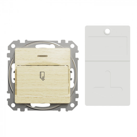 Купити Вимикач картковий 10А, береза, Sedna Design & Elements 963,30 грн