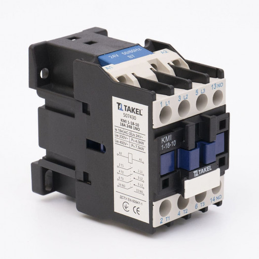 Контактор КМІ 1-18-10 18А 24В 1NO 000132099 Контактор КМІ 1-18-10 18А 24В 1NO 000132099