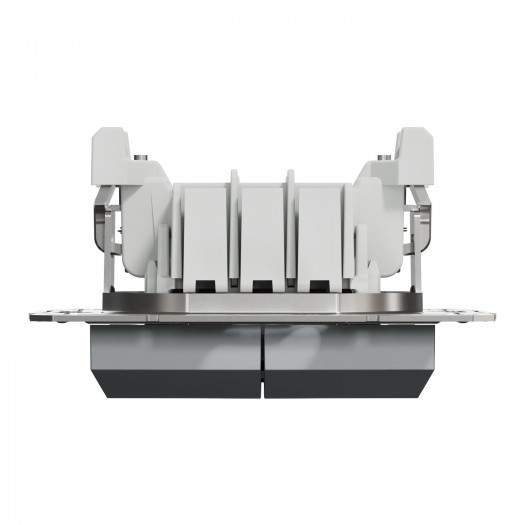 Купити Вимикач 2-клавішний прохідний, сталь, Asfora 456,10 грн