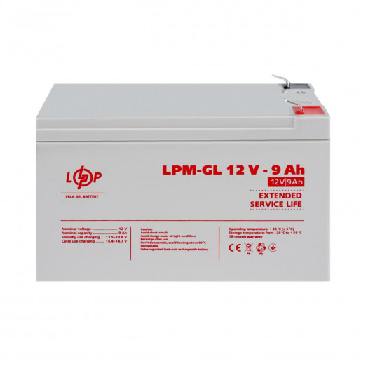 Купить Аккумулятор гелевый LPM-GL 12V - 9 Ah 1 100,00 грн