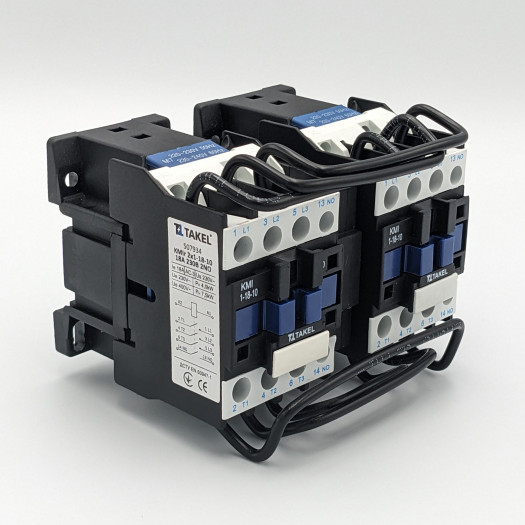 Контактор КМІr 2x1-18-10 18А 230В 2NO реверс, TAKEL 000161864