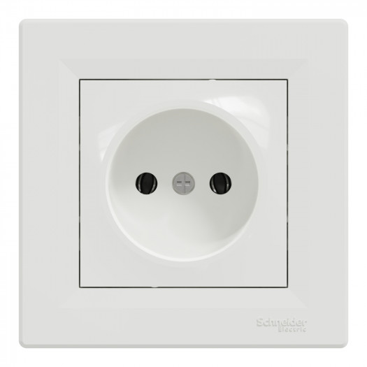Купить Розетка без заземляющего контакта, белая, Asfora 161,60 грн