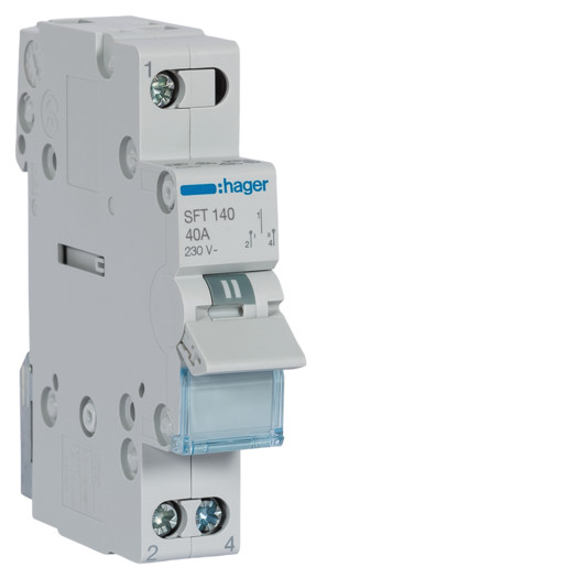 Перемикач I-0-II з загальним виходом зверху, 1-пол., 40А/230В 000011014