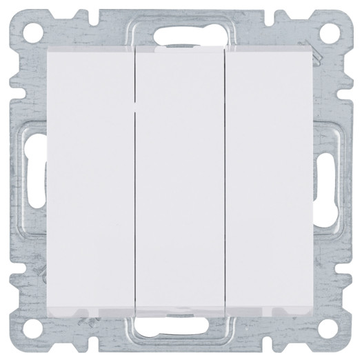 Вимикач 3-клавішний Lumina, білий, 10АХ/230В М00000287