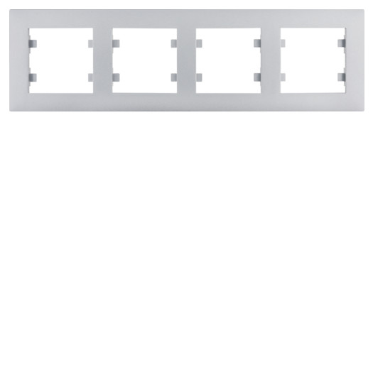 Рамка 4X горизонтальна, Lumina-Intens, срібна 000052751