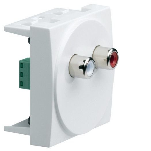 Розетка 2 RCA audio 2М білий 000025810